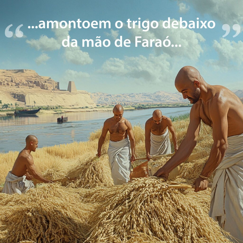 amontoem o trigo debaixo da mão de Faraó Gênesis 41:35