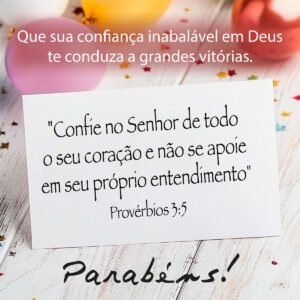 Versículos de Bênção para Aniversariante Provérbios 3:5