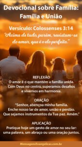 Devocional sobre união da família