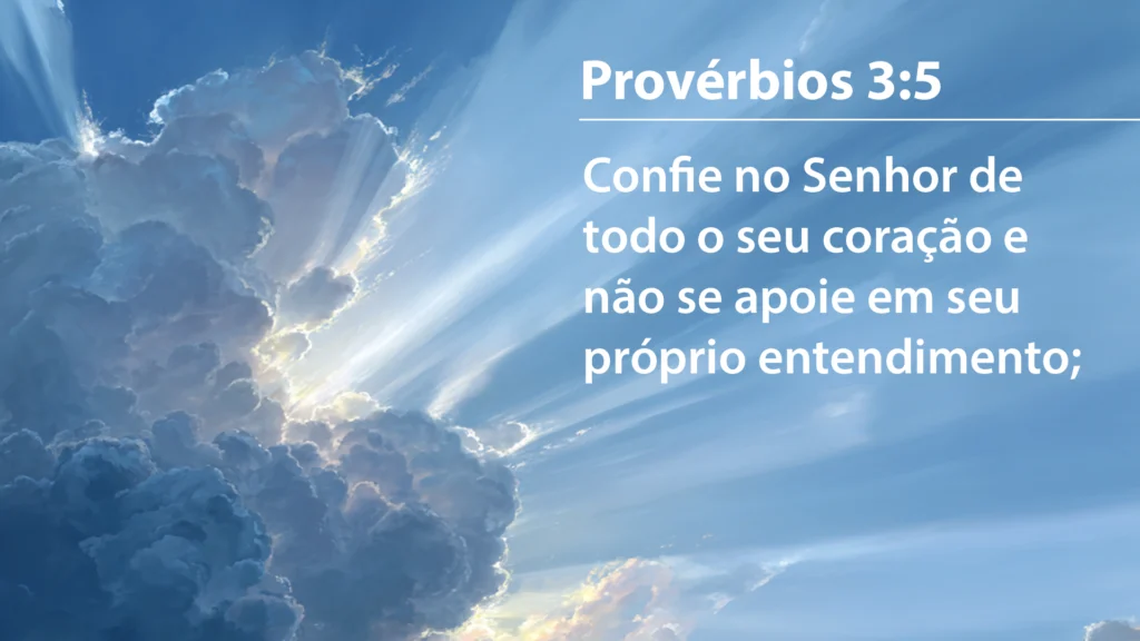 Baixar imagem de tela para projeção em culto de domingo Provérbios 3:5