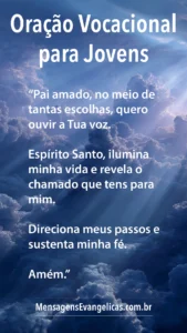 Oração Vocacional para Jovens para baixar e compartilhar