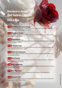 Orações Novena Santa Chagas de Jesus – Folheto A4