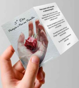 Santinhos com 9 Orações para Novena a Santas Chagas de Jesus