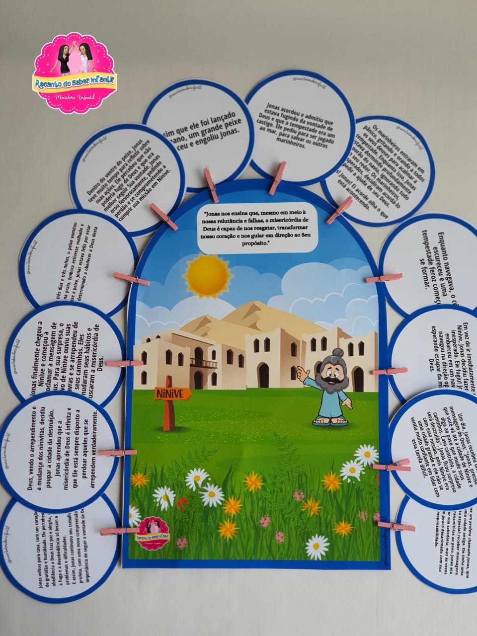 Luva de História de "Jonas Foge de Deus" para Ministério Infantil - Imagem 2