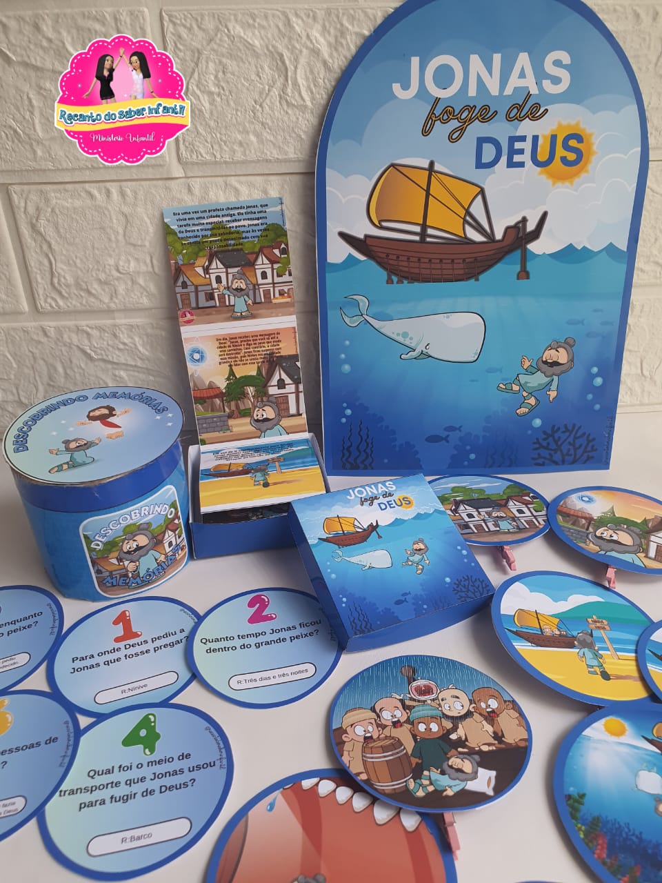 Luva de História de "Jonas Foge de Deus" para Ministério Infantil - Imagem 3