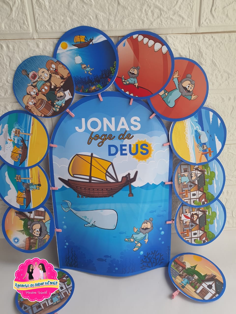 Luva de História de "Jonas Foge de Deus" para Ministério Infantil - Imagem 4